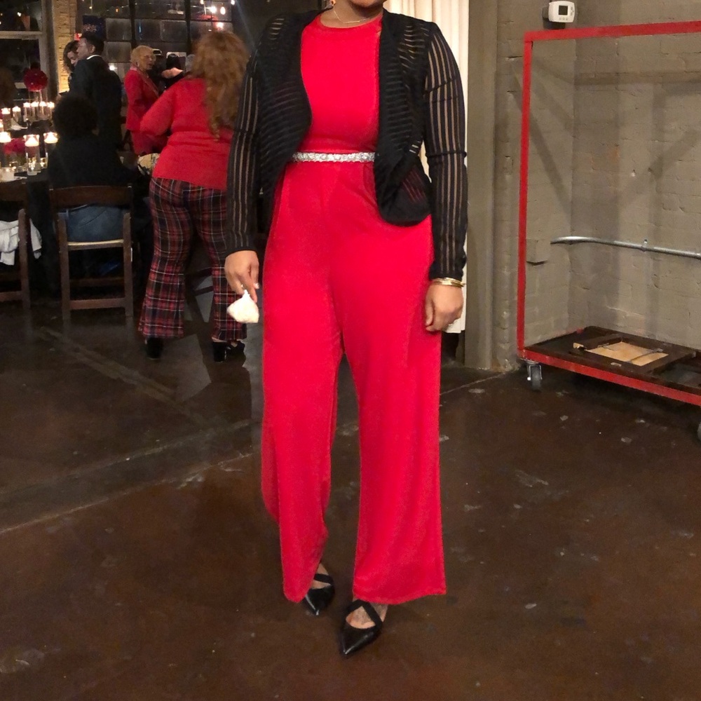 Altar'd State Vibrant Red Jumpsuit
